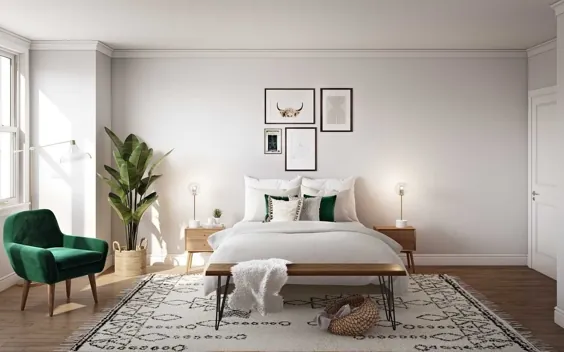 طراحی اتاق خواب Bohemian، Midcentury Modern، Scandinavian توسط کاسی ، طراح داخلی Havenly