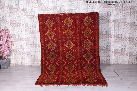 فرش دستباف مراکشی 6.1 فوت x 8.5 فوت
