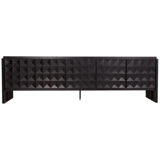 Brutalist Diamond Floating Credenza در بلوط رنگی