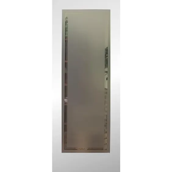 ReliaBilt Hamilton 24 در x 80 در سفید یک صفحه ای شیشه ای یکدست جامد شیشه ای جامد با درب چوبی درب کاشی Lowes.com