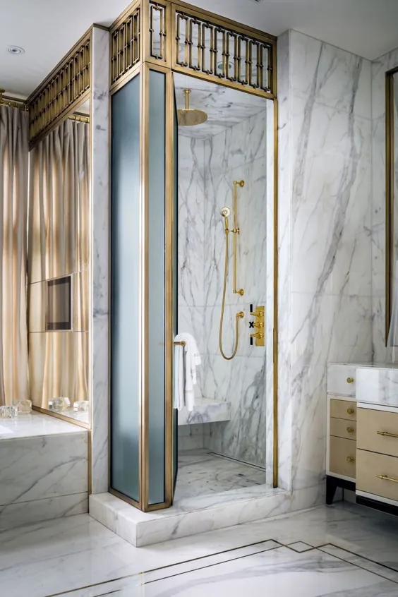 447 بهترین ایده های دکوراسیون حمام مستر و طراحی داخلی در مورد بودجه در سال 2019 |  بین حمام