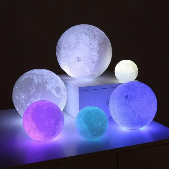 LED چاپی سه بعدی 16 رنگ RGB MOON LAMP |  خانه YEDWO
