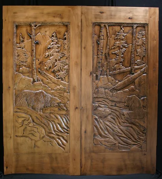 درب را نگه دارید - چند درب جلویی چوبی تراشیده شده زیبا!