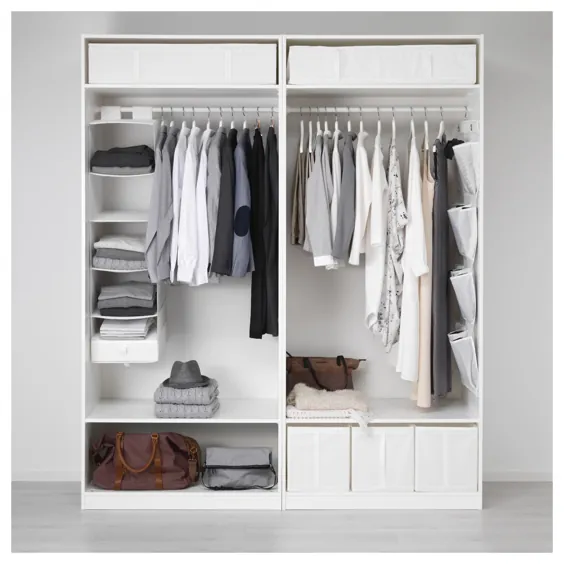 کمد لباس PAX ، سفید ، سفید Hasvik ، 78 3 / 4x26x93 1/8 ". بیشتر بدانید! - IKEA