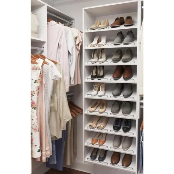 Closet Evolution 14 in. D x 24 in. W x 0.625 in. قفسه کفش سفید کلاسیک H (3 بسته) -WH6 - انبار خانه