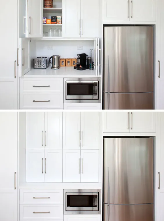 ایده طراحی آشپزخانه - لوازم آشپزخانه خود را در گاراژ لوازم خانگی ذخیره کنید