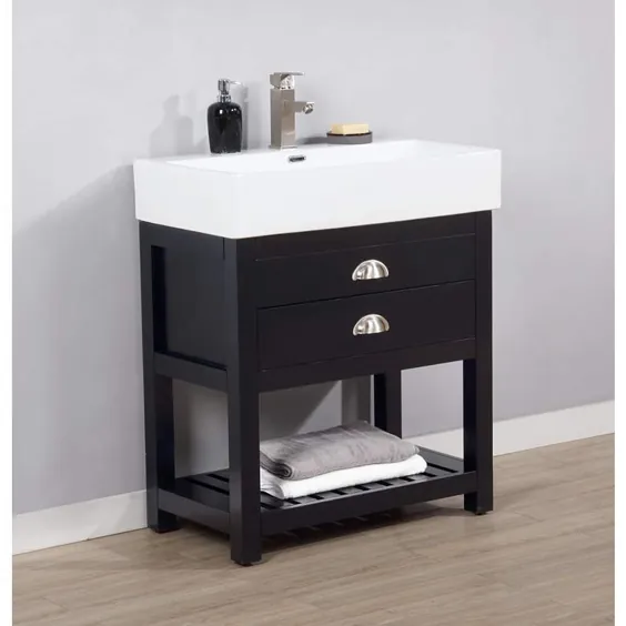 Gavin 30 "Wide Espresso Wood 1-Drawer Single Sink Vanity - # 96K06 | Lamps Plus