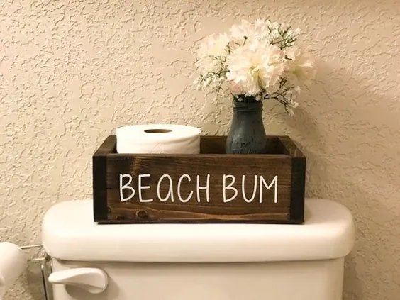 توالت فرنگی دکوراسیون حمام ساحلی جعبه حمام خنده دار ساحل |  اتسی