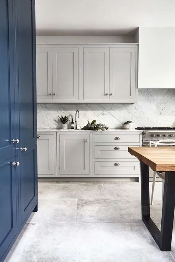 23 آشپزخانه سفید بدون کف چوب - پایین خط لیا