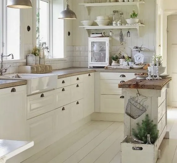 25 آشپزخانه زرق و برق دار با سینک ظرفشویی - به سبک کانکتیکات