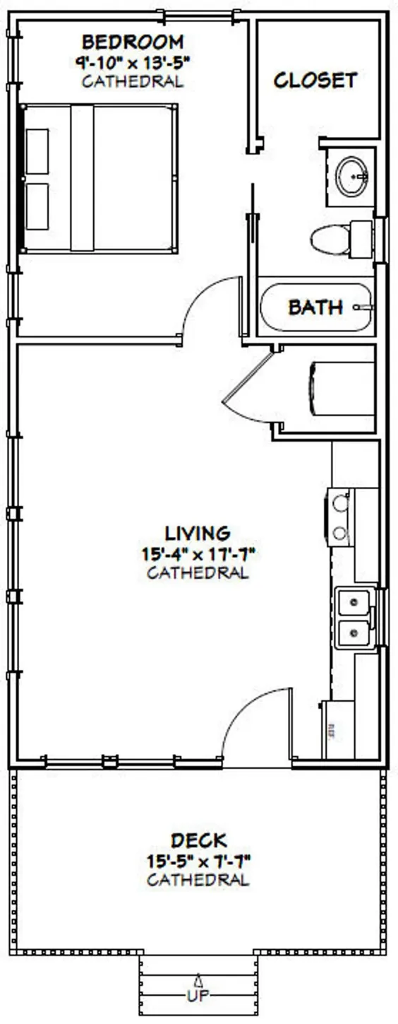 خانه 16x32 خانه 1 خوابه 1 حمام 511 متر مربع PDF طبقه طرح |  اتسی