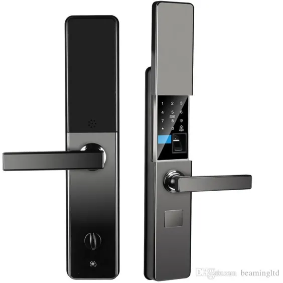 2021 5 in 1 Keyless Door Door Door Secure Finger ID ID Push Pull صفحه نمایش لمسی بیومتریک صفحه کلید لمسی صفحه کلید قفل درب دیجیتال برای درب جلو از Beamingltd ، 125.63 دلار |  DHgate.Com