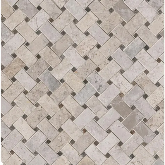 MSI Tundra Grey Basket Weave 12 in. 12 x. in 10 x 10 mm Tiled Marza Mosaic Tile (10 فوت مربع / مورد) -TUNGRY-BWP - The Home Depot