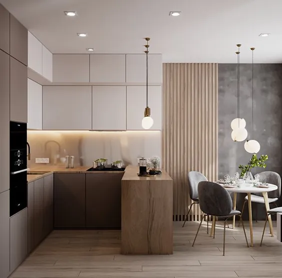 آشپزخانه مدرن + روباز