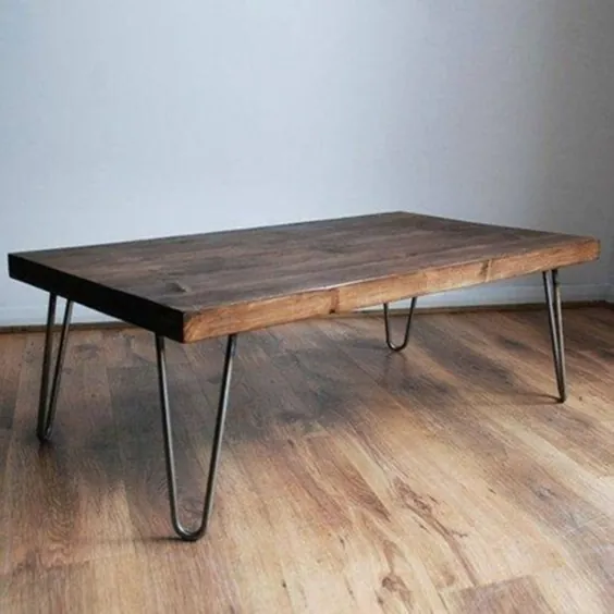 میز قهوه چوبی Rustic میز گردوی سیاه میز Sofa زنده |  اتسی