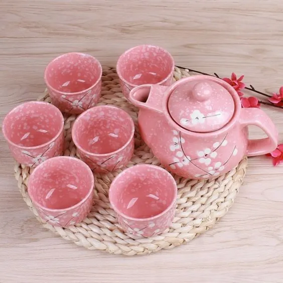 28.77 دلار تخفیف 36 درصدی ایالات متحده | مجموعه قوری های گلدان شکوفه گیلاس ژاپنی 1 لیوان 6 فنجان سرامیک Drinkware چای قابلمه خانه دفتر چای خانگی مجموعه چای حمل قطره | مجموعه های چای |  - AliExpress