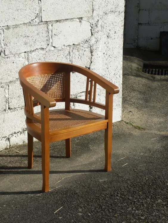 صندلی چوبی عصایی کلاسیک- صندلی اتاق نشیمن-صندلی چوبی عصایی-سبک 80 دانمارکی