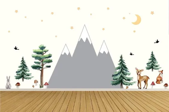 Decals Wall Wall Decals مهد کودک Wall Decals Mountain Decals Kid |  اتسی