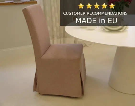 روکش صندلی HENRIKSDAL IKEA با دامن بلند ، روکش صندلی IKEA با دامن ، سفارشی ساخته شده ، روکش صندلی Henrikdal با کیفیت بالا ،