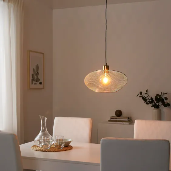 LUFTMASSA سایه لامپ ، بیضی شکل به رنگ رز-طلایی ، 15 اینچ - IKEA