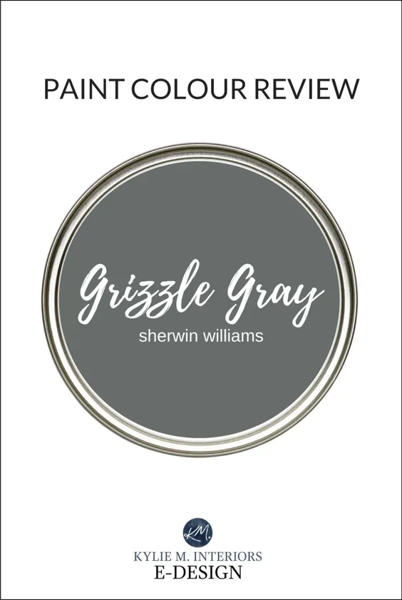 نقد و بررسی سریع رنگ رنگ: Sherwin Williams Grizzle Grey SW 7068 - Kylie M Interiors