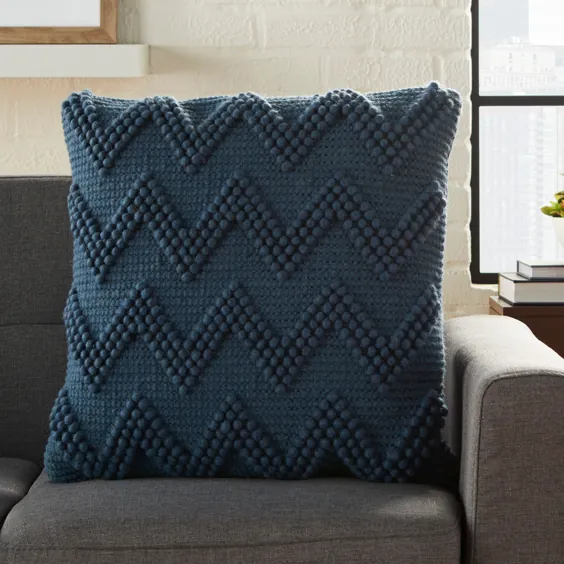 بالش پرتاب Nourison Mina Victory Navy Large Chevron 20 "x 20" Navy