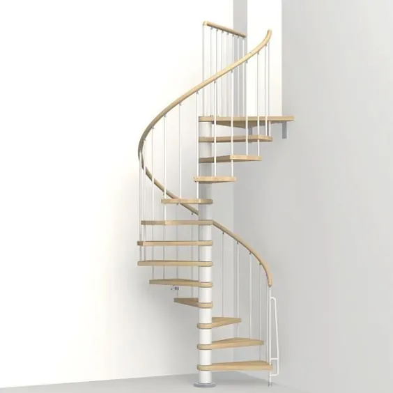 Arke Phoenix 47 in. White Spiral Staircase Staircase Kit-K07094 - انبار خانه