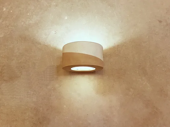 چراغ تزئینی لامپ دیواری سرامیکی لامپ دیواری سایه های نیمه |  اتسی