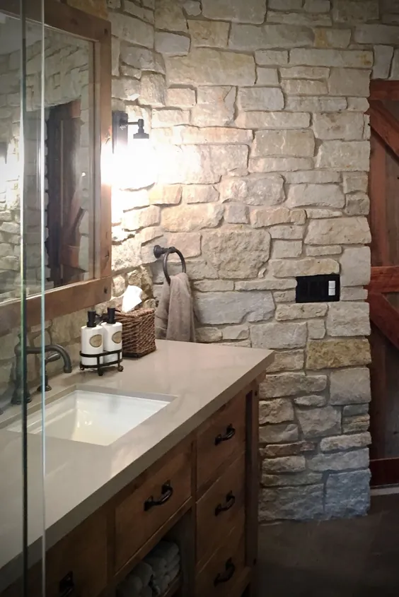 دکوراسیون حمام طراحی داخلی و روکش های سنگ نازک اتاق خواب سنگ برجسته دیوار سنگ تراشی در فضای باز