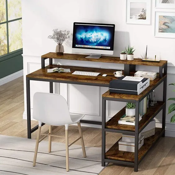 میز کامپیوتر ، ایستگاه کاری نوشتن شکل L