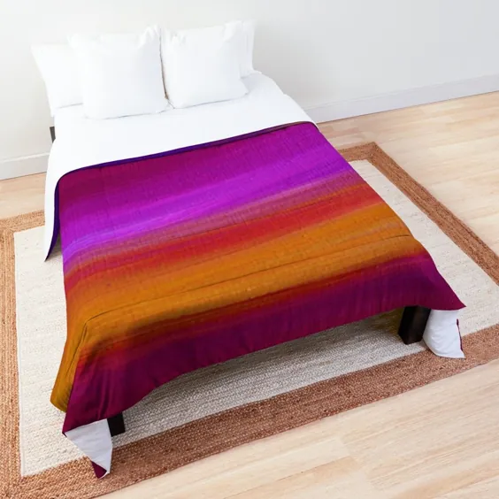 'Purple Aurora - نقاشی رنگارنگ آسمان شفق' Comforter توسط Catrina O'Prey