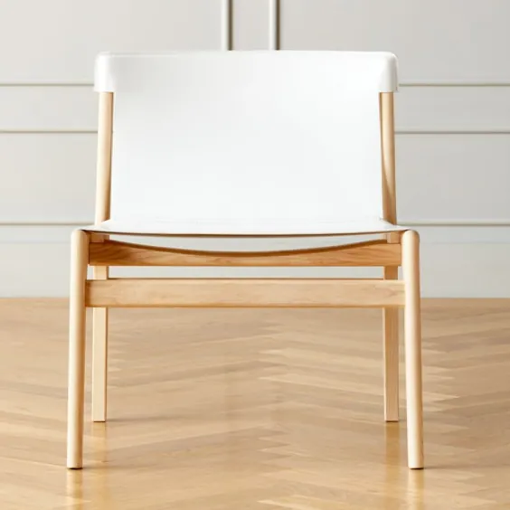 صندلی صندلی چرمی سفید Burano |  CB2