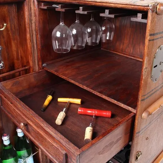 کابینت نوار نوشیدنی تنه Vintage Steamer