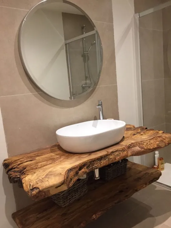 44 بهترین ایده های کوچک حمام روستایی با تزئینات چوبی - # از # بد... - 2019 - حمام دی