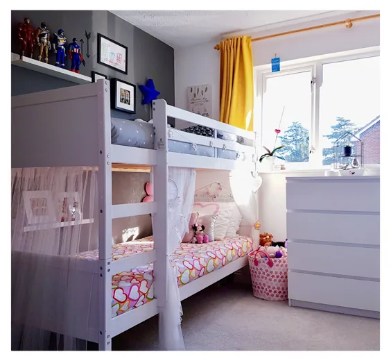 ایده های اتاق بچه ها تخت های دو طبقه دختر و پسر مشترک