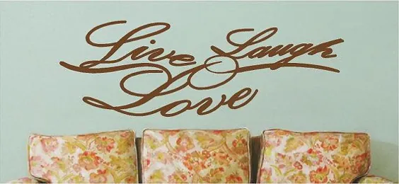 Live Laugh Love Script Wall Decal Love نقل قول عشق خانوادگی |  اتسی