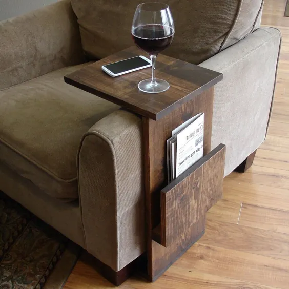 صندلی مبل راحتی پایه میز سینی استراحتگاه با شیار ذخیره جانبی برای مجلات
