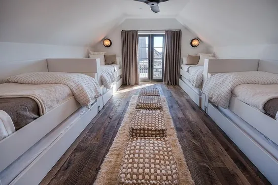 اتاق خواب خواب با تخت های دوقلو ساخته شده با تختخواب سنگی - سنتی - اتاق پسران