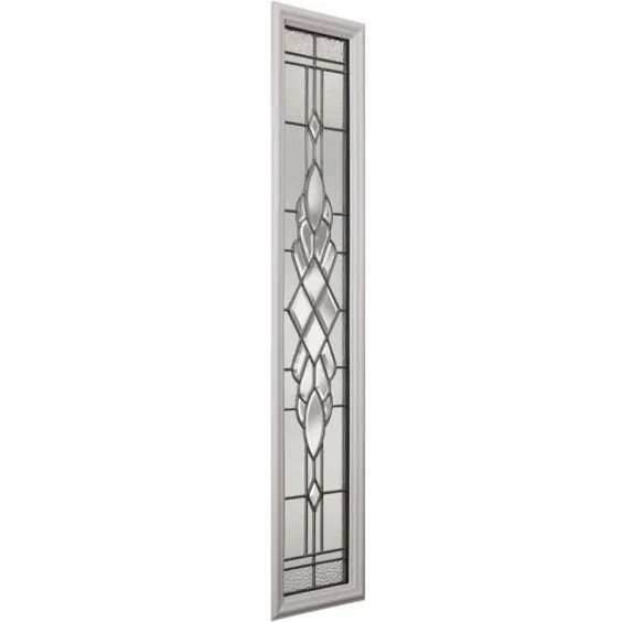ODL Grace with Nickel Caming 8 in x 48 in. x 1 in. with White Frame 3/4 View Side Lite-309410 - The Home Depot
