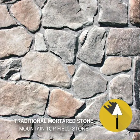 M-Rock Mountain Top Field Stone تولید شده از روکش سنگی 8 متر مربع |  MOUNTTAINTOPFLATS