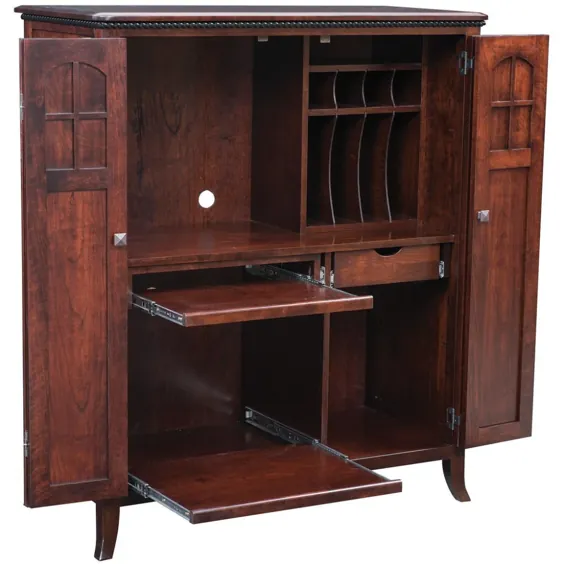 QW Amish Petite Mt Eaton Computer Armoire - مبلمان با کیفیت Woods