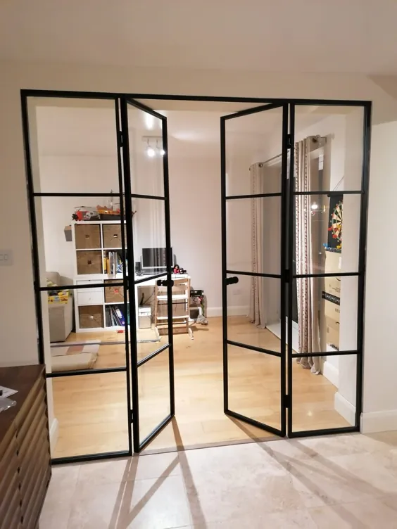 درب های فلزی |  تقسیم کننده دیوار |  درب های شیشه ای سیاه |  طراحی داخلی |  درب های لوکس |  درب های شیشه ای