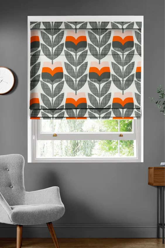 گل رز نارنجی ساخته شده برای اندازه گیری Roman Blind توسط Orla Kiely را از فروشگاه آنلاین Next UK خریداری کنید