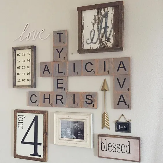 Wood Wall Scrabble Wall Art - صبح حیله گر