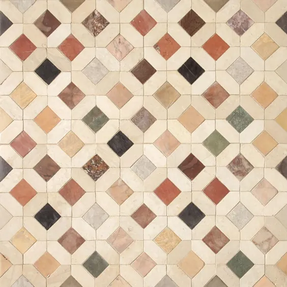 Dougga Honed Limestone Mosaics 11 5 / 8x11 5/8 - Country Floors of America LLC.