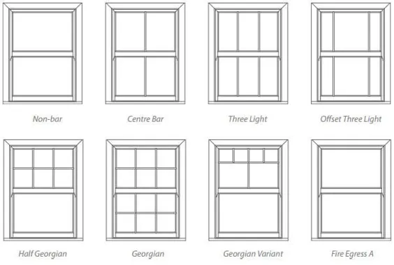 Sash Windows Styles انگلستان |  سبک های پنجره ارسی کشویی uPVC