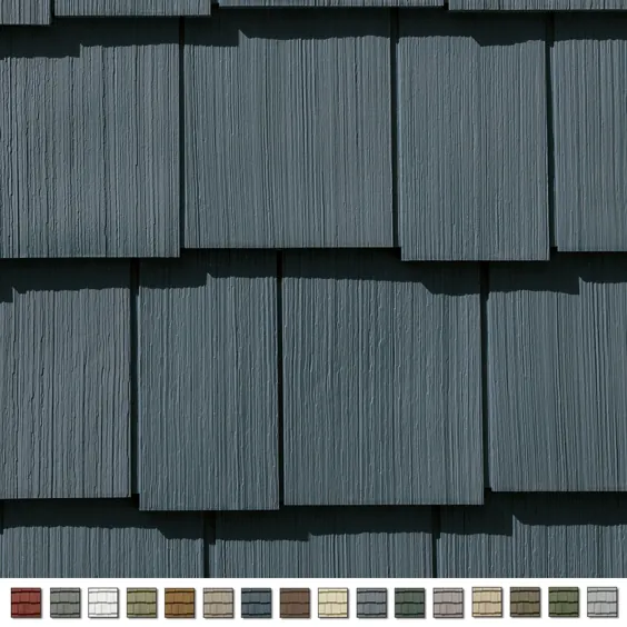 Cedar Impressions Double 7in.  سنگ فرش معلق Staggered Perfection Shingle Siding (1/2 مربع)