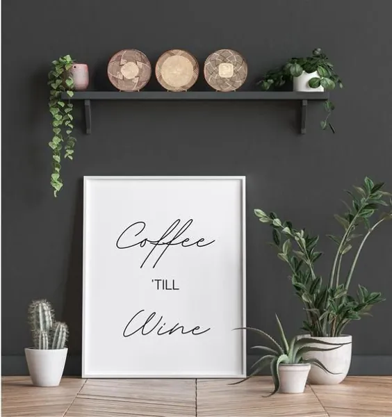 تزیین بار قهوه تابلو بار قهوه تابلو آشپزخانه آشپزخانه |  اتسی
