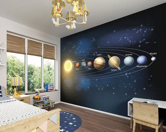 Planets Wall Mural Wallpaper نقاشی دیواری |  اهوپسی