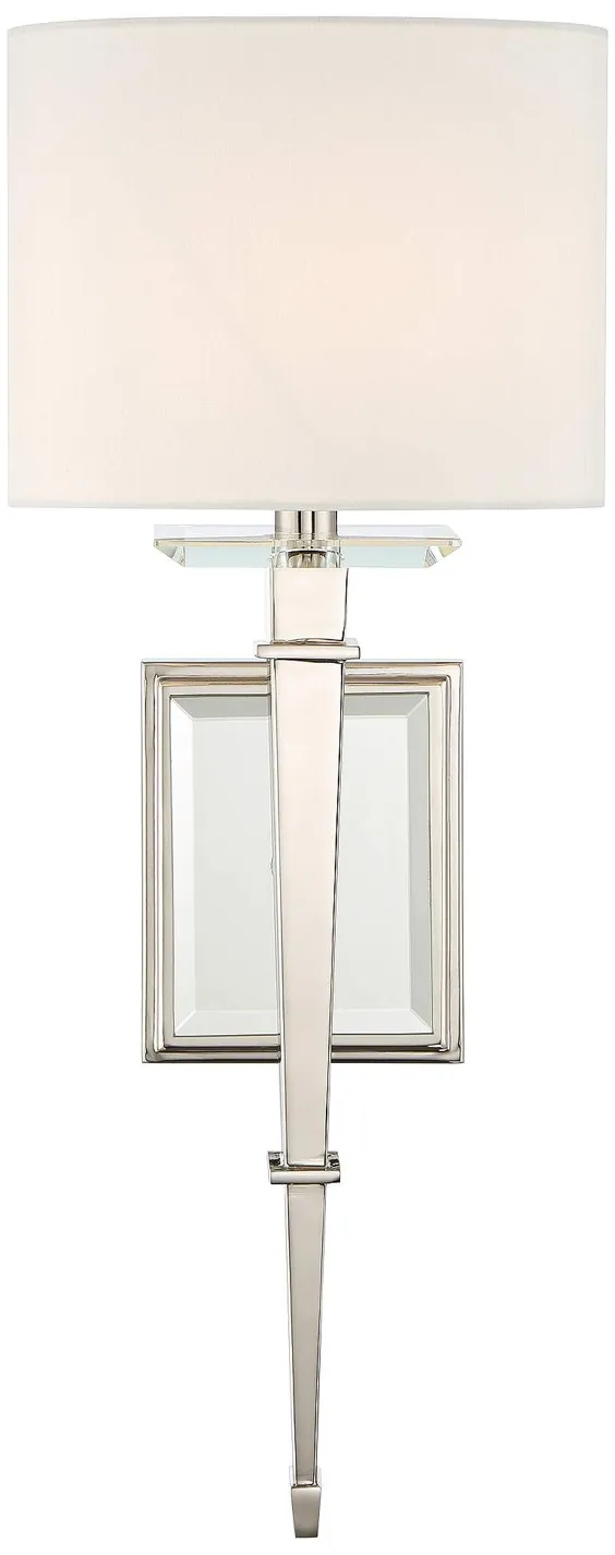 Crystorama Clifton 20 "High Polished Nickel Wall Sconce - # 55T19 | لامپ های Plus